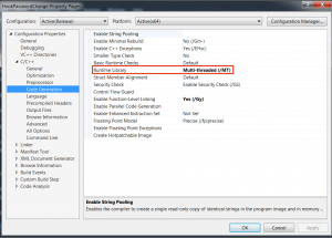 Linking the DLL statically